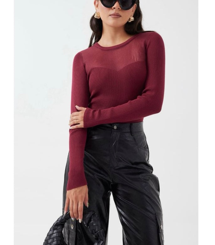 BLUSA DE PUNTO ESCOTE MESH