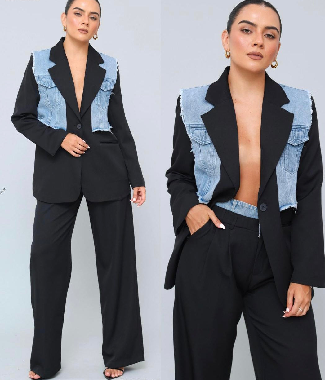 PANTALON DOBLE PRETINA DENIM